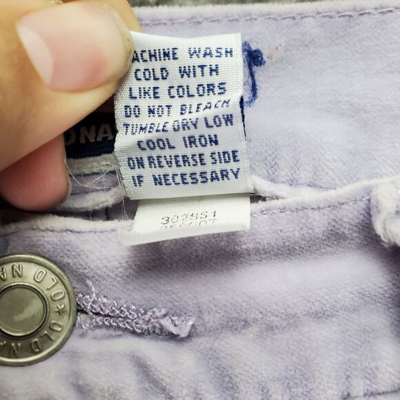 Old Navy Jeans Girls 16 Lavender Purple Corduroy Flare Leg Stretch - Picture 4 of 10